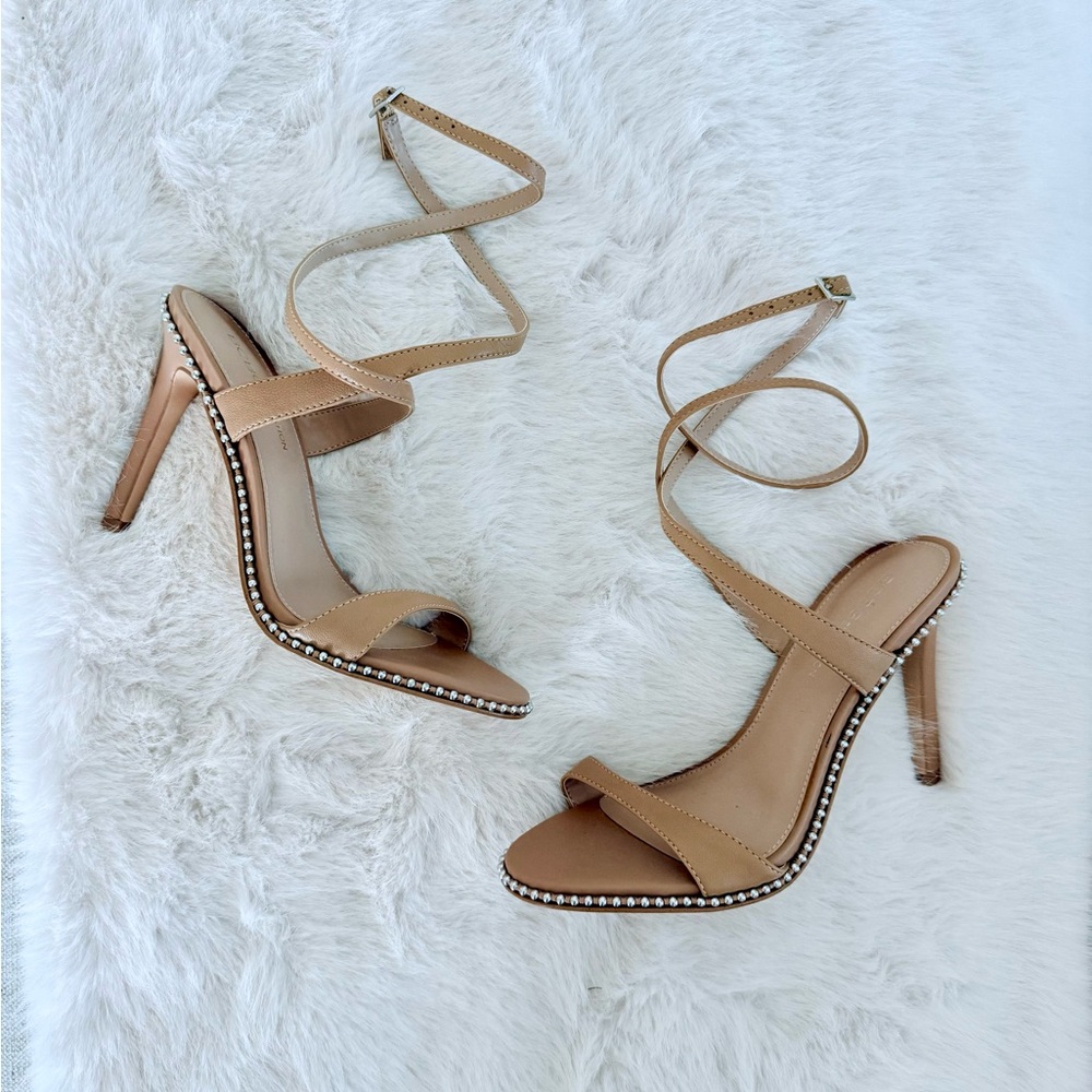 BCBGeneration Jilma Leather Ball Chain Welt Stiletto Sandals